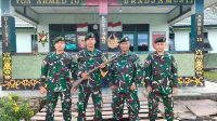 ANGGOTA SATGAS PAMTAS RI – MLY YONARMED 10/ BRADJAMUSTI BERHASIL SENTUH HATI WARGA, SERAHKAN 1 PUCUK SENJATA API JENIS LANTAK