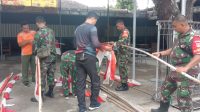 Jelang Penutupan Karya Bakti Daerah Tahap V, Koramil 02/Banjarsari Laksanakan Kerja Bakti
