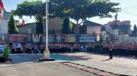 Satu Peleton Prajurit Kodim 0728 Wonogiri Ikuti Apel Gelar Pasukan Operasi Patuh Candi 2023