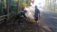 Pelda Paimin : Perkuat Kemanunggalan TNI-Rakyat Dengan Kerja Bakti Bersihkan Lingkungan