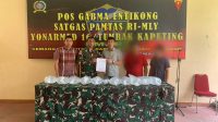 Satgas Pamtas Yonarmed 16/TK Gagalkan Peredaran Minuman Keras di Perbatasan RI-Malaysia