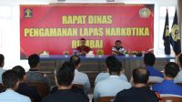 Kalapas Narkotika Rumbai Pimpin Rapat Dinas Pengamanan