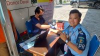 Dukung Penggelakkan Aksi Kemanusiaan Jelang HDKD ke – 78, Rutan Kelas IIA Palangka Raya Ikuti Kegiatan Donor Darah Di Kantor Wilayah Kementerian Hukum dan HAM Kalimantan Tengah