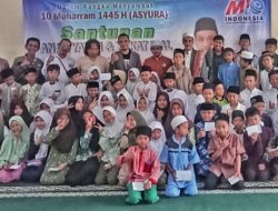 Dalam Rangka Merayakan 10 Muharram 1445 H, Abah Hadi Tuban Bersama MIO INDONESIA Adakan Santunan Anak Yatim