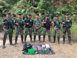 Satgas Pamtas Yonarmed 16/TK Berhasil Gagalkan Penyelundupan Narkoba Berjenis Sabu dan Ekstasi di Perbatasan RI-Malaysia
