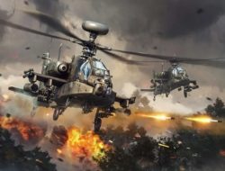 Tembakan dan Manuver Helikopter Serang AH-64E Apache Hancurkan Musuh