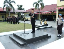 Kapolres Kampar Pimpin Upacara Pengibaran Bendera Merah Putih di HUT RI ke-78