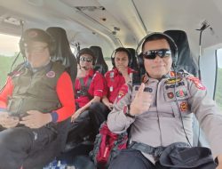 Patroli Udara, Kapolres Pelalawan Pantau Lokasi Karhutla di Kawasan Taman Nasional Teso Nilo