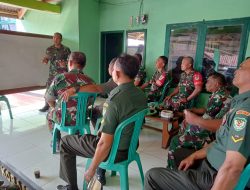 Danramil 0622-05 Kalapanunggal Berikan Pengarahan Dan Materi Teknik Pelaporan Kepada Jajaran Anggota