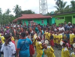 Sambut HUT RI Ke-78 Dengan Meriah, Babinsa Koramil 1710-07/Mapurujaya Bersama Brigif-20/IJK Gelar Lomba Rakyat