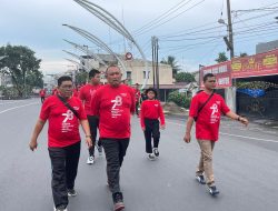 Semarakkat HUT Kemenkumham, Lapas Binjai Ikuti Jalan Sehat Bersama Kanwil Kusuma