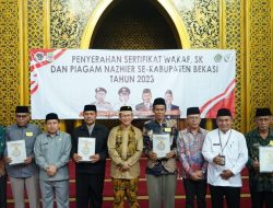 BPN Kabupaten Bekasi Serahkan 200 Sertipikat Wakaf kepada Nazhir se-Kabupaten Bekasi