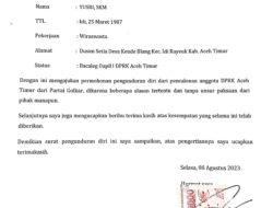 Yusri SKM keberatan Namanya Dicantumkan di DCS Golkar Aceh Timur
