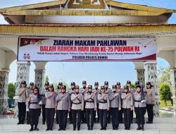 Peringati Hari Jadi Polwan Ke 75 Tahun 2023, Jajaran Polisi Wanita Polres Dumai Laksanakan Upacara Tabur Bunga