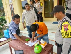 Dihadiri Upika dan Tersangka, Polsek Simpang Kanan Blender 6,32 Gram BB Sabu