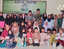 Senang Berbagi Jumat Berkah Anggota Kodim 0509 Kabupaten Bekasi Sasar Yayasan Yatim-Piatu di Kampung Sampora