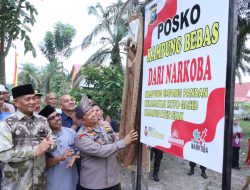 Kapolres Siak Resmikan Posko Kampung Bebas Narkoba di Dusun Pandan Mukti