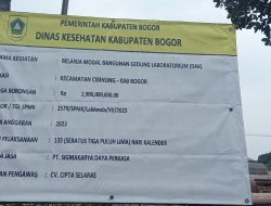 Patut Dipertanyakan, Proses Tender Gedung Laboratorium Dinkes Kab. Bogor