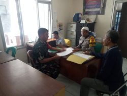 Sinergi TNI – Polri Wilayah Hukum Polsek Cibinong Polres Bogor Sambang menyampaikan pesan Kamtibmas