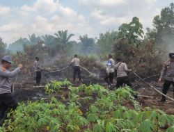 Begini Upaya Polisi, TNI dan Manggala Agni Tangani Karhutla di Desa Tarai Bangun