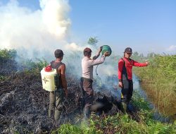 Quick Respon Polsek PMK Dalam Mendatangi TKP Karhutla