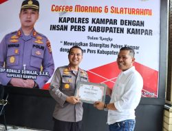 Jalin Sinergitas, Kapolres Kampar Gelar Coffee Morning dan Silaturahmi Bersama Wartawan