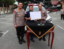 RCEO BRI Cabang Pekanbaru Serahkan Bantuan Satu Unit Ambulans Untuk Polresta