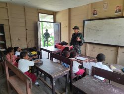 Satgas Yonif 122/Tombak Sakti Siap Berikan Tenaga Didik Kepada Anak-anak Perbatasan Papua