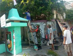 Jelang Perayaan HUT RI Ke-78, Babinsa Panularan Pelopori Kerja Bakti Bersama Warga