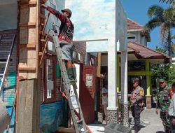 Wujudkan Keamanan Babinsa Bersama Bhabinkamtibmas Laksanakan Patroli Cek Renovasi Taman Cerdas