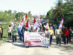 Semarak HUT Ke-78 RI, Pemda Kab. Sarmi Dan TNI-Polri Gelar Jalan Santai Berhadiah