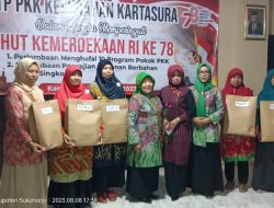Dalam Rangka Memperingati HUT Kemerdekaan RI Ke 78 PKK Kelurahan Kartasura Adakan Lomba