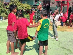 Pacu Semangat Belajar Dan Berlomba, Babinsa Berikan Motivasi Kepada Adik-Adik Sekolah Dasar
