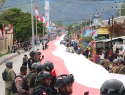 Sa Papua Sa Indonesia, Kodim 1702/Jayawijaya Dukung Pembentangan Bendera Merah Putih di Papua Pegunungan