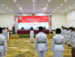 Upacara Pengukuhan Pasukan Pengibar Bendera Pusaka Provinsi Papua Barat Daya Tahun 2023