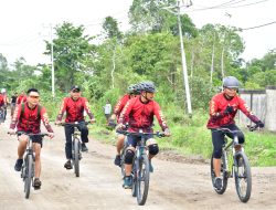 Minggu Ceria, Komandan Pasmar 3 Beserta Pejabat Utama Pasmar 3 Laksanakan Fun Bike