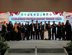 Partai Ummat Riau, Hadirkan Pengurus Serta Para Caleg 12 Kabupaten Kota Pada Deklarasi Pemilu Damai 2024