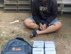Bawa Ransel Berisi 5 Kilo Sabu, Pemuda AS diamankan Tim Gabungan Drektorat Narkoba Polda Kalbar dan Tim Interdiksi