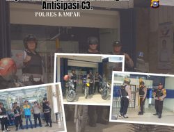 Antisipasi C3, Kapolsek Tapung Beserta Anggota Laksanakan Patroli