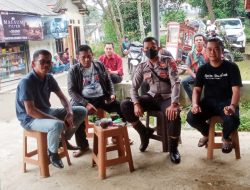 Bhabinkamtibmas Wilayah Hukum Polsek Cwi Polres Bogor Polda Jabar Sambangi Tokoh Pemuda di desa Binaan dan ajak cegah TPPO