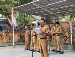 Camat Ujung Pandang Gelar Apel Di Halaman Kantor Bersama Jajaran