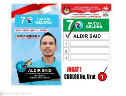 ALDIR SAID Bakal Calon Legislatif Dewan Perwakilan Daerah (DPRD) Kota Makassar Fraksi Partai Gelora