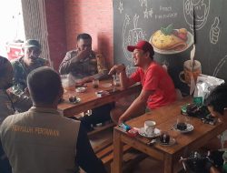 Sinergitas TNI-POLRI Wilayah Hukum Polsek Sukamakmur Silaturahmi dan Ajak jaga kamtibmas serta Cegah TPPO