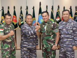 Pangdam Tanjungpura Sambut Hangat Courtesy Call Pangkoarmada I