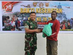 Peringati HUT Ke -78 TNI Tahun 2023, Kodim 1710/Mimika Bersama TNI Garnisun Timika Gelar Bakti Kesehatan
