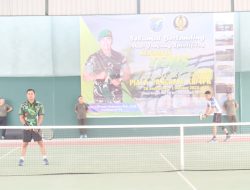 Peringati HUT ke-78 TNI, Pangdam XII/Tpr Buka Kejuaraan Tenis Lapangan Se-Kalimantan Barat