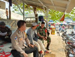 Sinergitas TNI – Polri Wilayah Hukum Polsek Megamendung Sambang Ojek Pengkolan Ajak Jaga Kamtibmas Agar Kondusif dan Ajak Cegah TPPO