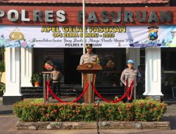 Tingkatkan Kamseltibcarlantas, Polres Pasuruan Gelar Apel Operasi Zebra Semeru 2023