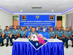 Komandan Pasmar 3 Didampingi Ketua Korcab Pasmar 3 Ikuti Tatap Muka Bersama Pembina Gabungan Jalasenastri Korps Marinir