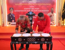 Lapas Pemuda Kelas IIA Tangerang Bersama Kanwil Kemenkumham Banten Tandatangani Nota Kesepahaman Bersama Federasi Kempo Indonesia Provinsi Banten